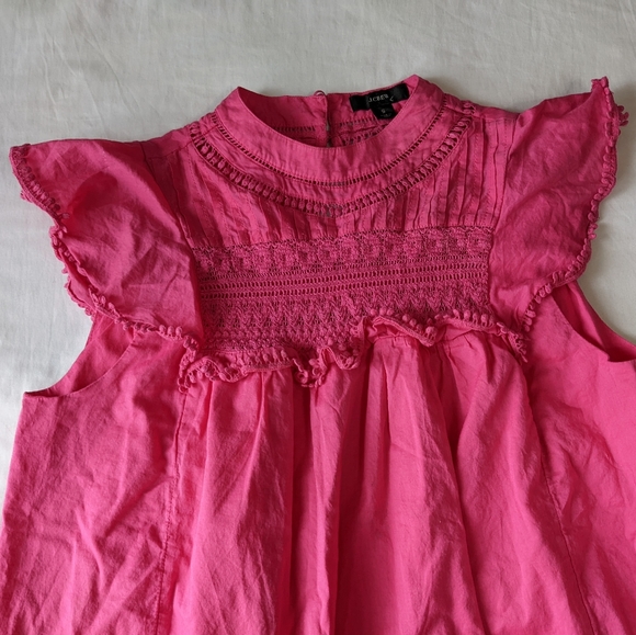 J. Crew Sleeveless Top Lace Chest Pink Small - Picture 6 of 10